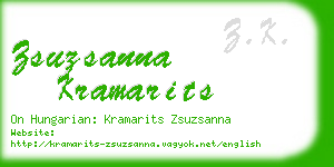 zsuzsanna kramarits business card